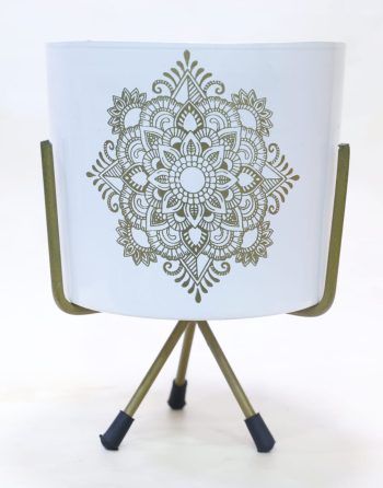 Metal Planter - White