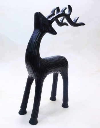 Reindeer Black Metal Figurine