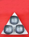 Serving Bowls Set with Tray - Grey