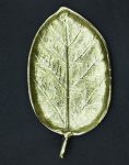 Metallic Leaf-Shaped Platter – Gold