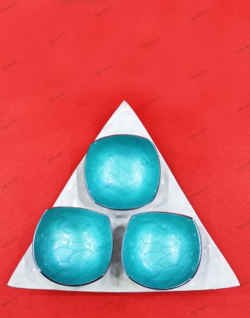 Serving Bowls Set with Tray - Sky Blue
