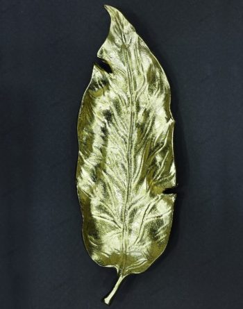 Leaf-Shaped Platter Tray - Gold