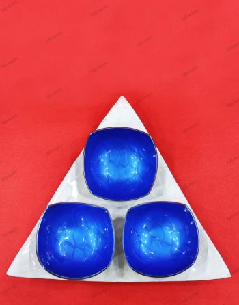 Serving Bowls Set with Tray - Dark Blue