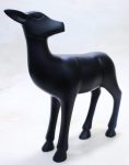 Elegant Black Deer Figurine