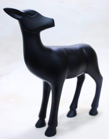 Elegant Black Deer Figurine